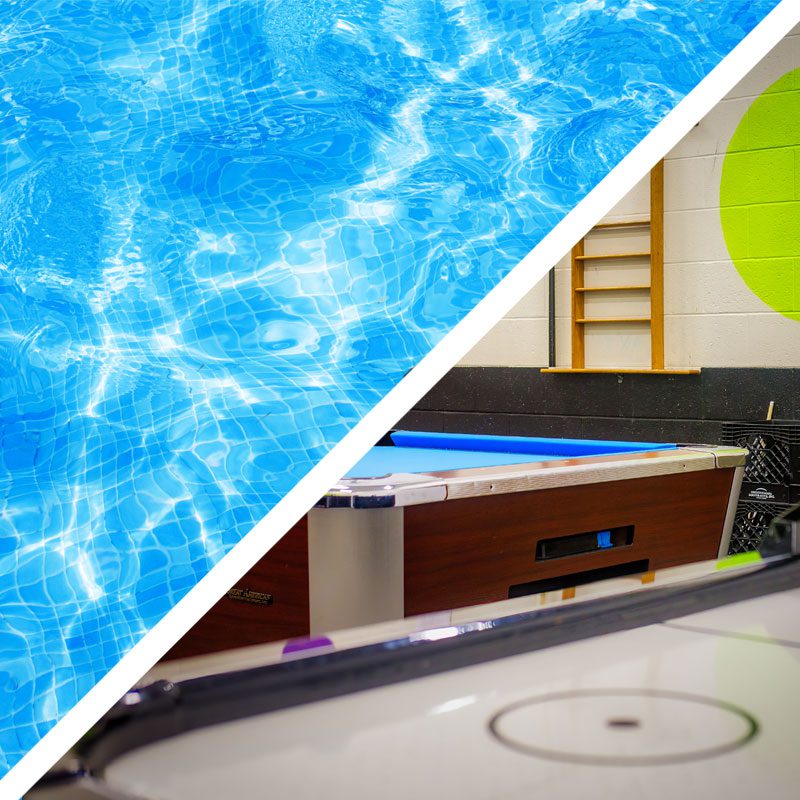 A rental Sunbury pool room and water