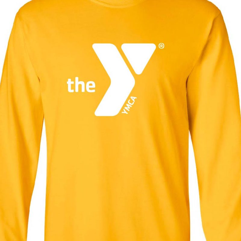 A YMCA yellow shirt