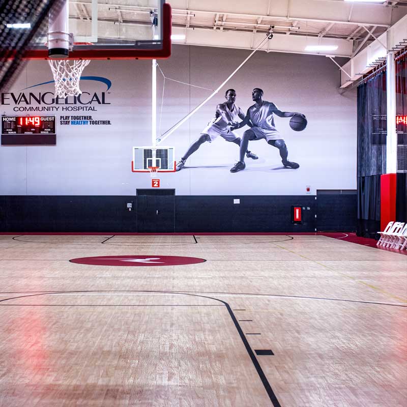 A photo of the rental basketball court in Lewisburg YMCA