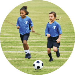 Two kids playing sports