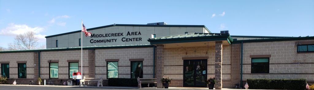 picture of the front of the Middlecreek Area Community Center building